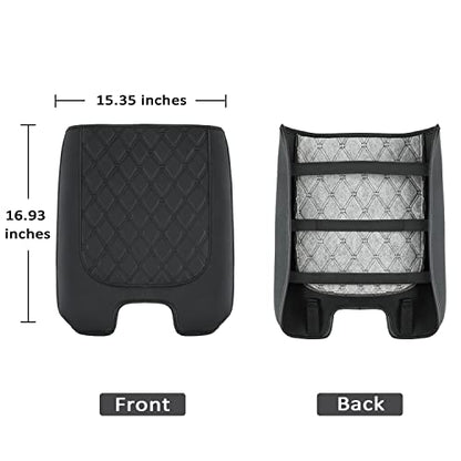 Custom Fit Console Cover for 2013 (PVC Leather-Black / for Jump Seat 2013-2026 Ram)