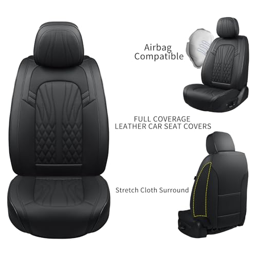 Leather Seat Covers (Full Black/Full Set)