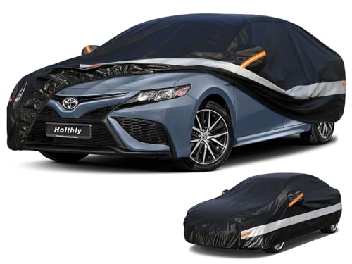 10 Layers Car Cover Custom Fit for Toyota Camry (Black Gray / Custom Fit for Toyota Camry)