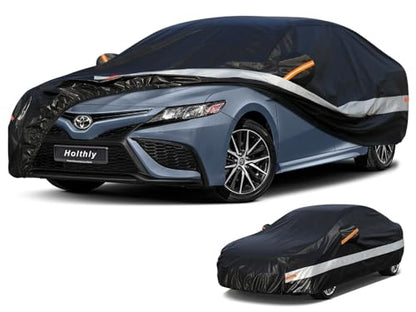 10 Layers Car Cover Custom Fit for Toyota Camry (Black Gray / Custom Fit for Toyota Camry)