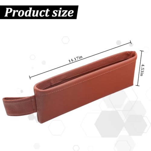2PCS Car Seat Gap Filler Organizer (Brown)