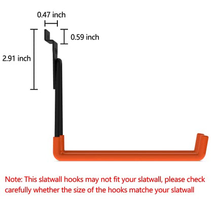 Slatwall Hooks Slatwall Accessories Utility Hooks Garage Storage Tool Organizer Large Heavy Duty Garage Panels Hooks for Ladders Bulk Items (Slatwall Hooks 12pack)