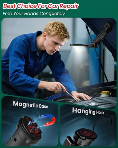 2 Pack Rechargeable Work Light (2 Pack / Black)