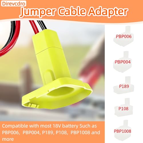 Jumper Cables Adapter Compatible with Ryobi 18V Battery