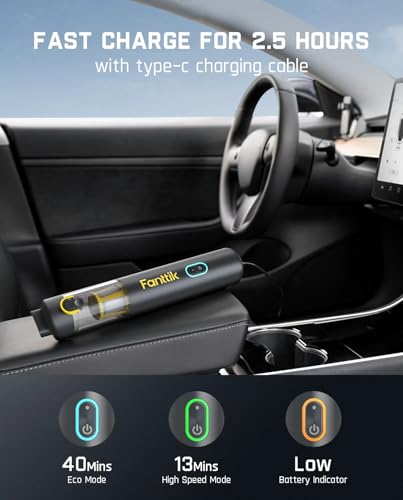 Slim V8 APEX Cordless Car Vacuum & Air Duster (Gray)