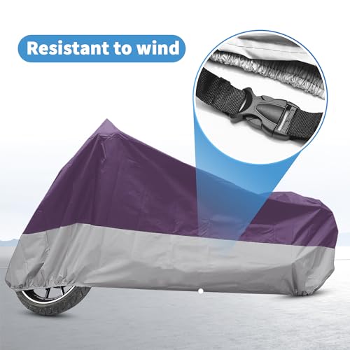 Motorcycle Cover for Harley Davidson Fits Up to 116.14" XXXL (Purple / XXXL)