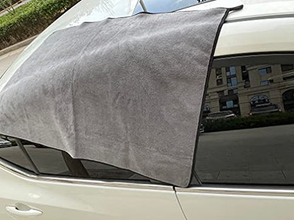 Large Microfiber Drying Towel for Car (36 X 24inches,grey-yellow,1pack)