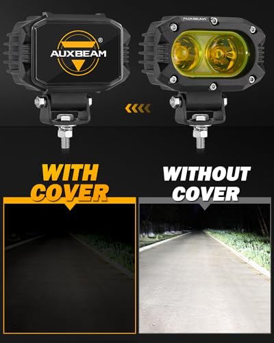 R4 Series 4 Inch LED Square Black Protective Pod Light Covers (4 inch Black Cover)