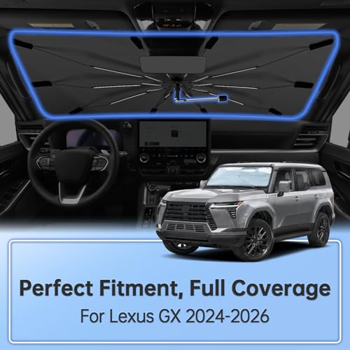 Windshield Sun Shade Umbrella for Lexus GX 2024 (for Lexus GX 2024-2026)