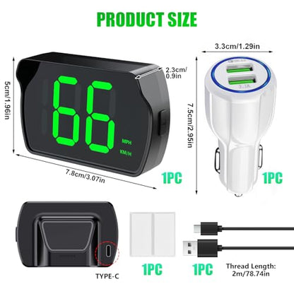 GPS Digital Speedometer for Car MPH (Digital Speedometer with Charger)