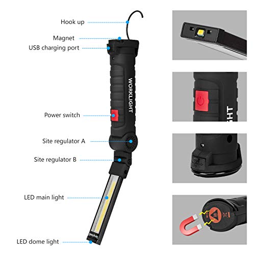 Gifts for Men 4Pack LED Flashlight (Black / 4 Pack)