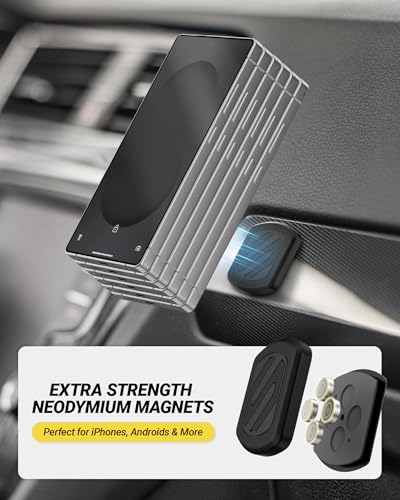 Extra Strength Magnetic 3M Flush Mount Phone Holders for Your Car Dashboard and Flat Surfaces (Extra Strength - Adhesive Flush / 2 Pack)