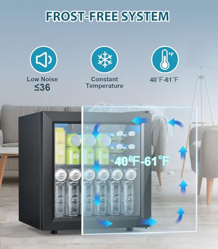 50 Cans Beverage Refrigerator Cooler (Black)