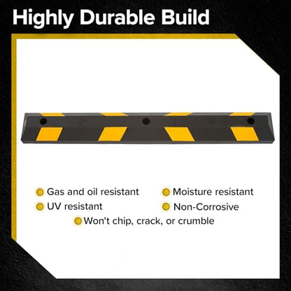 Parking Stop 4 Foot Long Flexible Rubber Curb (4 Foot)