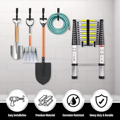 Heavy Duty Garage Storage Hooks (12-Piece Black)