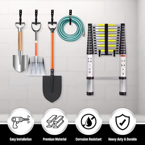 Heavy Duty Garage Storage Hooks (6-Piece Black)