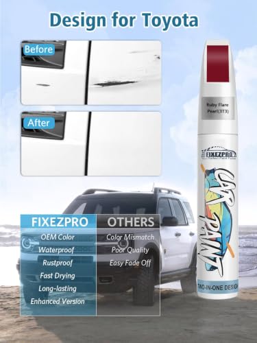 Ruby Flare Pearl Touch Up Paint for Toyota (For toyota / Ruby Flare Pearl(3T3) compatible with All Models)