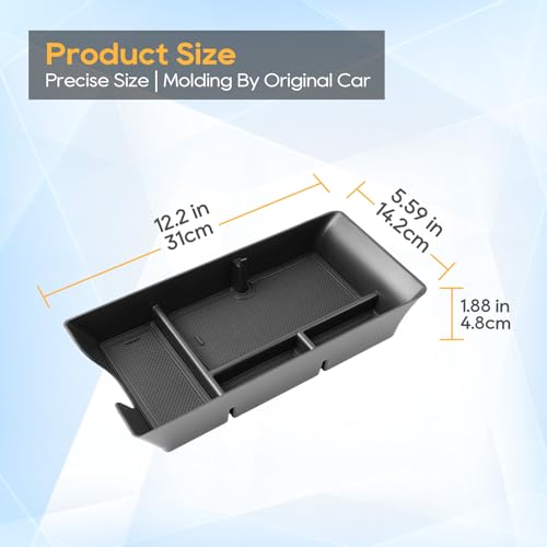 Center Console Organizer Tray for 2025 (2025-2026 Toyota Camry Center Black)