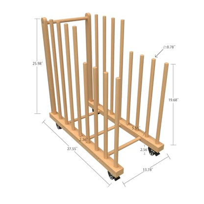Art Storage Rack with Wheels
