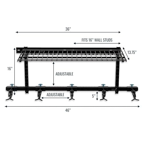 Lone Peak Ski Storage Rack and Wall Shelf (Ski Rack + Shelf)