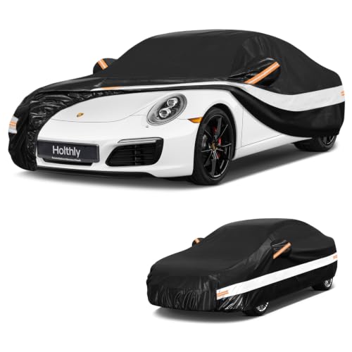 10 Layers Sedan Car Cover Custom Fit for Porsche 911 (Black Gray / Custom Fit for Porsche 911)