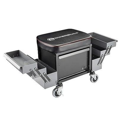 Rolling Seat with Expandable Tool Trays (Expandable Tool Trays)
