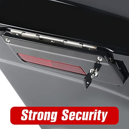 Motorcycle Saddlebags Hard Saddlebags For Harley Touring 1993 (Vivid Black W/ Black Latches / Standard)
