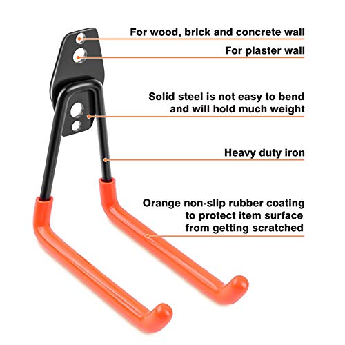 Garage Hooks Heavy Duty 14 Pack (Orange)