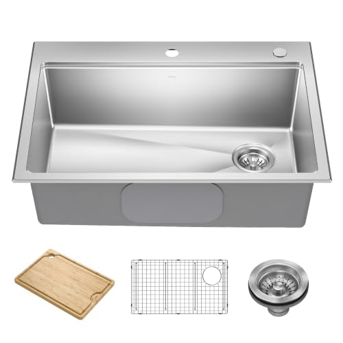 Fairlane 30 in Drop In (30 Inch / Single Bowl Workstation — Drop In)