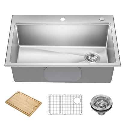 Fairlane 30 in Drop In (30 Inch / Single Bowl Workstation — Drop In)