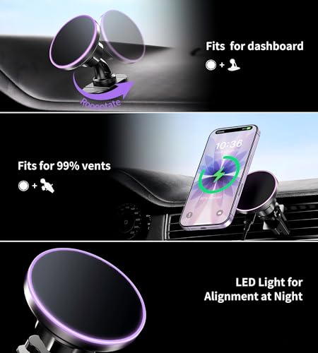 for Magsafe Car Mount Charger (Purple)