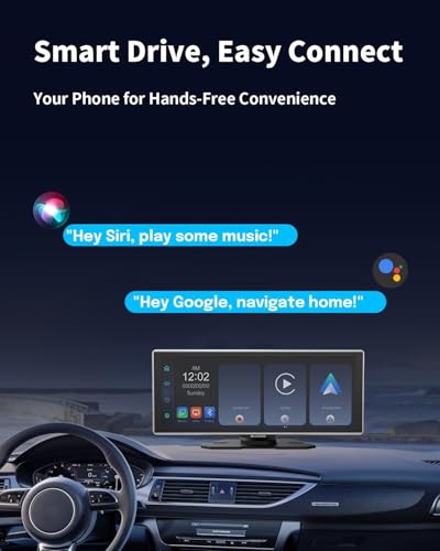 Portable Wireless CarPlay Screen for Car (Black / 11inch)