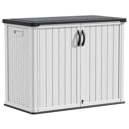 Outdoor Storage Cabinet 26 Cu Ft with Lockable Doors (White / 26 Cu Ft/Vertical)