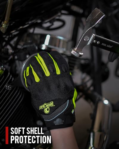 Motorcycle Riding Gloves Touch Screen Full Finger Glove Motocross Road Racing Bike Outdoor Sports for Women Men (XX-Large / 09Green)