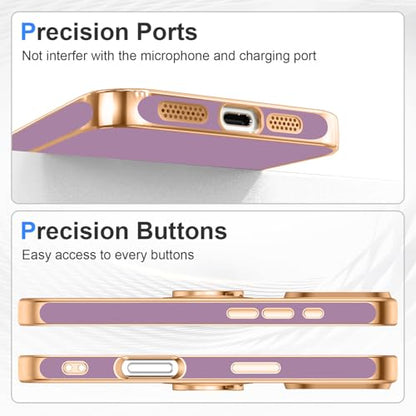 Designed for iPhone 16 Case with Ring Stand Slim Purple (Purple / 6.1'' iPhone 16)