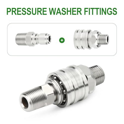 6PCS 304 Stainless Steel 1 (1/4"MNPT)