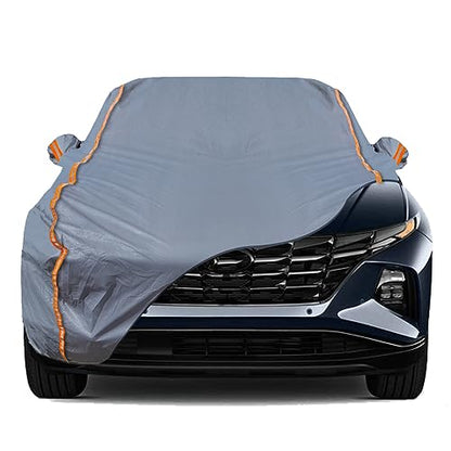 6 Layers PEVA Premium Full Car Cover Fit for SUVs MPV Pickup Sedan hatchback Rain and snow protection (Surrounding reflective strip / SUV-M ( Fit for SUV UP to 180" ))