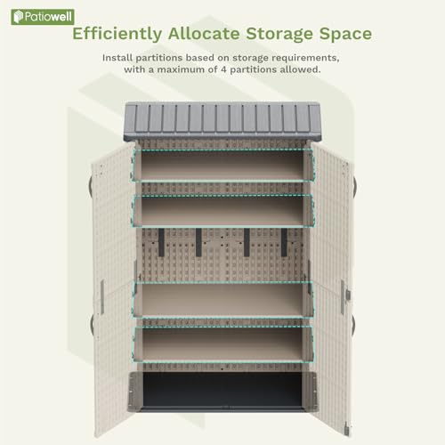 Shelf of 26 50 Cu Ft Outdoor Storage Cabinet (Beige / Shelves for Cabinet)