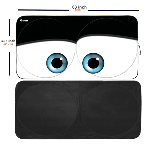Windshield Sun Shades Car Sun Shade Protector Blocks UV Rays for Full (Black / Large (Universal Fit))