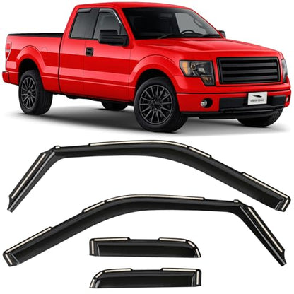 in Channel Extra Durable Rain Guards for Ford F150 2004 (For F150 04-14)