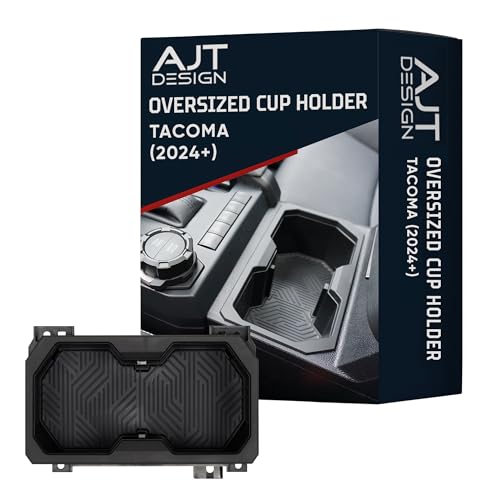 Oversize Cup Holder Compatible with Toyota Tacoma 2024+ (Black)