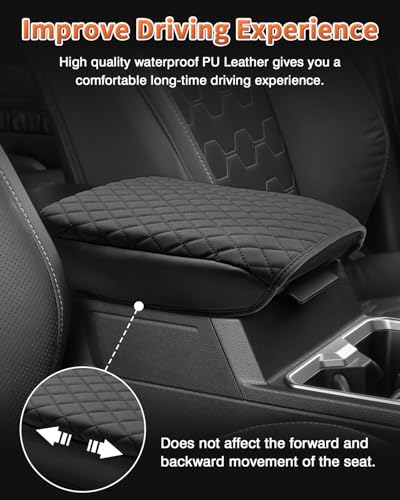 Custom for 2026 2025 Toyota 4Runner Center Console Cover Armrest Cover for 4Runner Accessories 2025 Truck Arm Rest Cushion Pad PU Leather Middle Console Cover Armrest Seat Box Protector (For Toyota 4Runner 2025-2026)