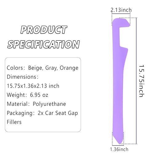 Car Seat Gap Filler 2 Pack (Purple/2pcs)