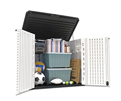 Storage Shed Weather Resistance (Ivory-White)