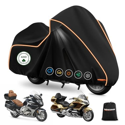 Motorcycle Cover for Honda Gold Wing GL1800 Tour 2001 (Black / for Honda GL1800/Gold Wing)
