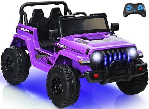 Kids Ride on Car Truck with 2.4G Remote Control (Purple)