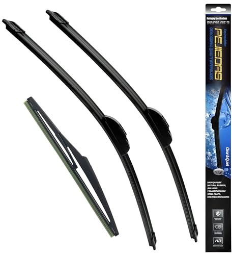 Set of Wiper Blades ((24″+20″+11″) Front + Rear)