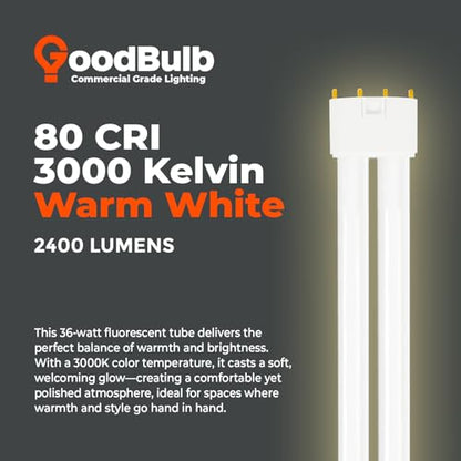 PLL36 830 36W 16.5" Twin Tube Compact Fluorescent Light Bulb 4 (3000k / 10 Count (Pack of 1))