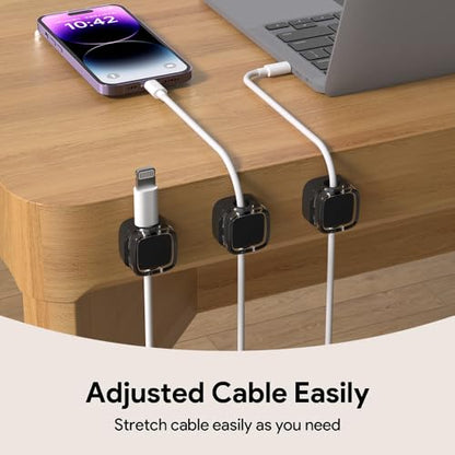 Magnetic Cable Clips (9-Pack Black Crystal)