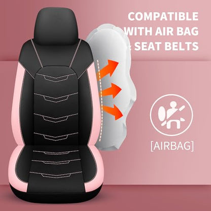 Car Seat Cover (N2 Black Pink / Full Set)